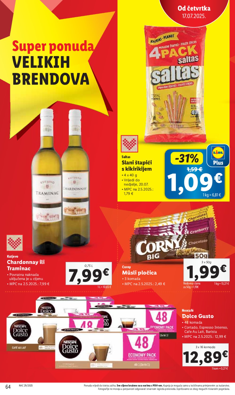 Lidl katalog Super ponuda od ponedjeljka 14.07.-20.07.2025.