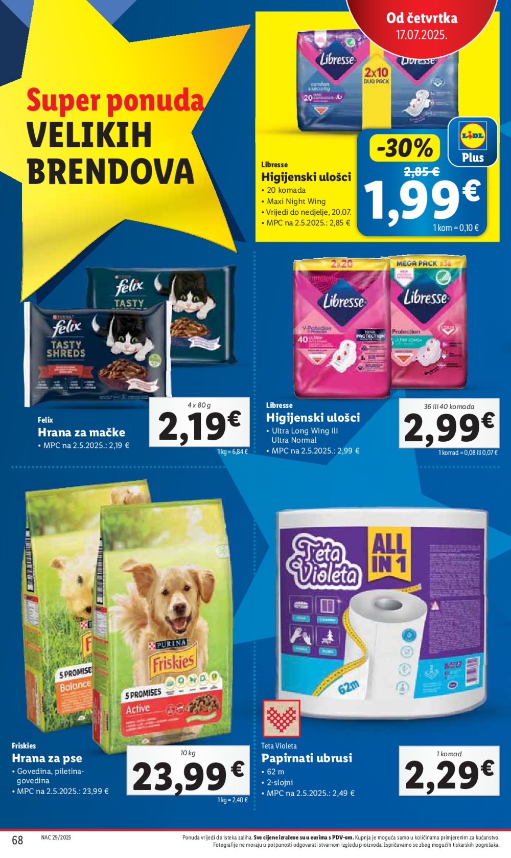 Lidl katalog Super ponuda od ponedjeljka 14.07.-20.07.2025.