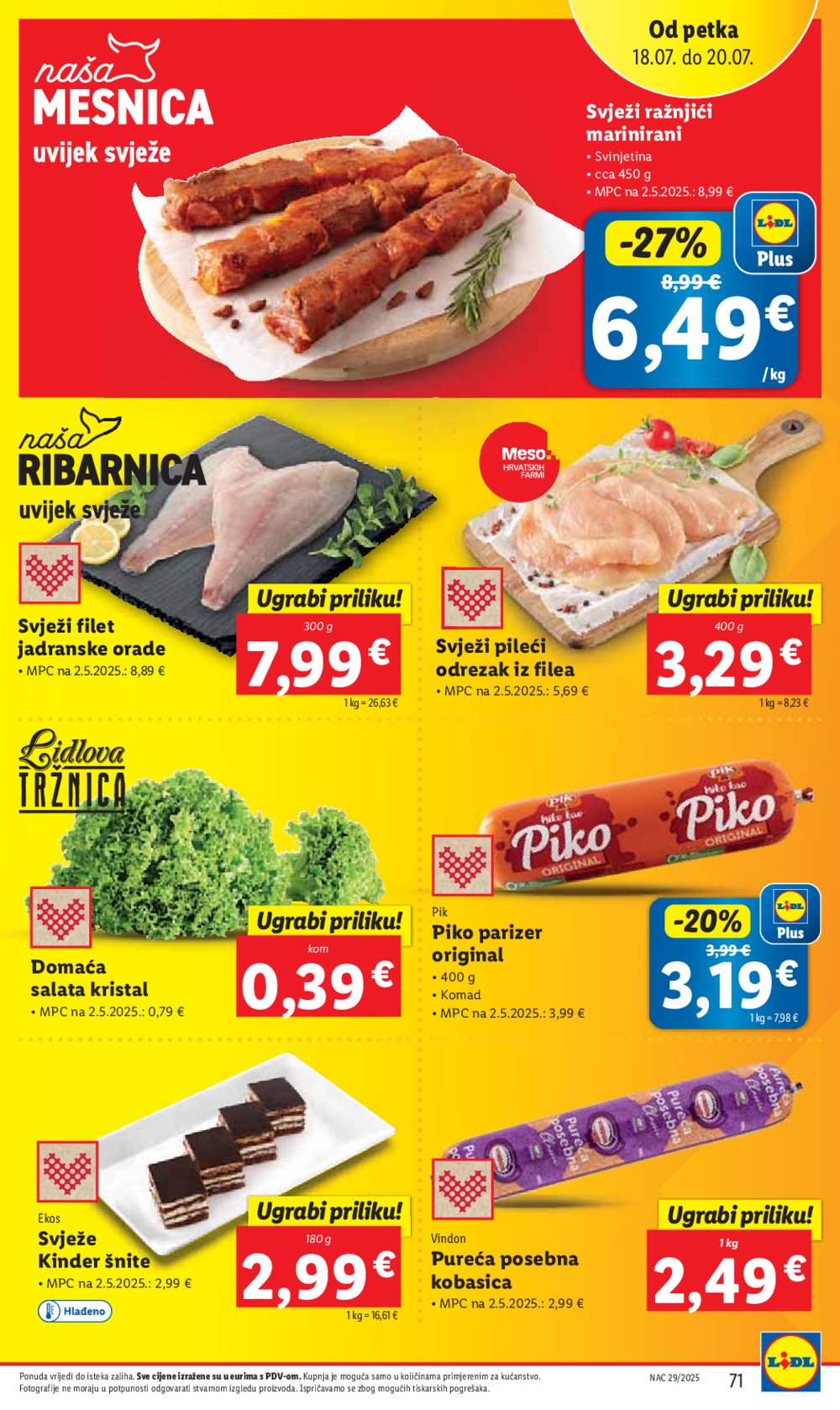 Lidl katalog Super ponuda od ponedjeljka 14.07.-20.07.2025.