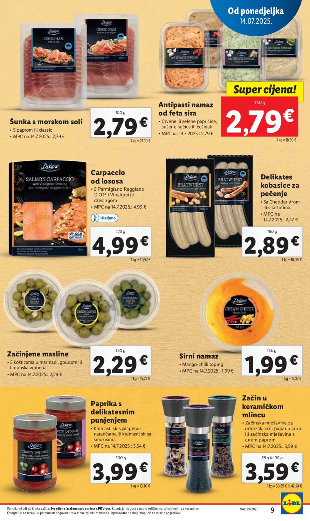 Lidl katalog Super ponuda od ponedjeljka 14.07.-20.07.2025.