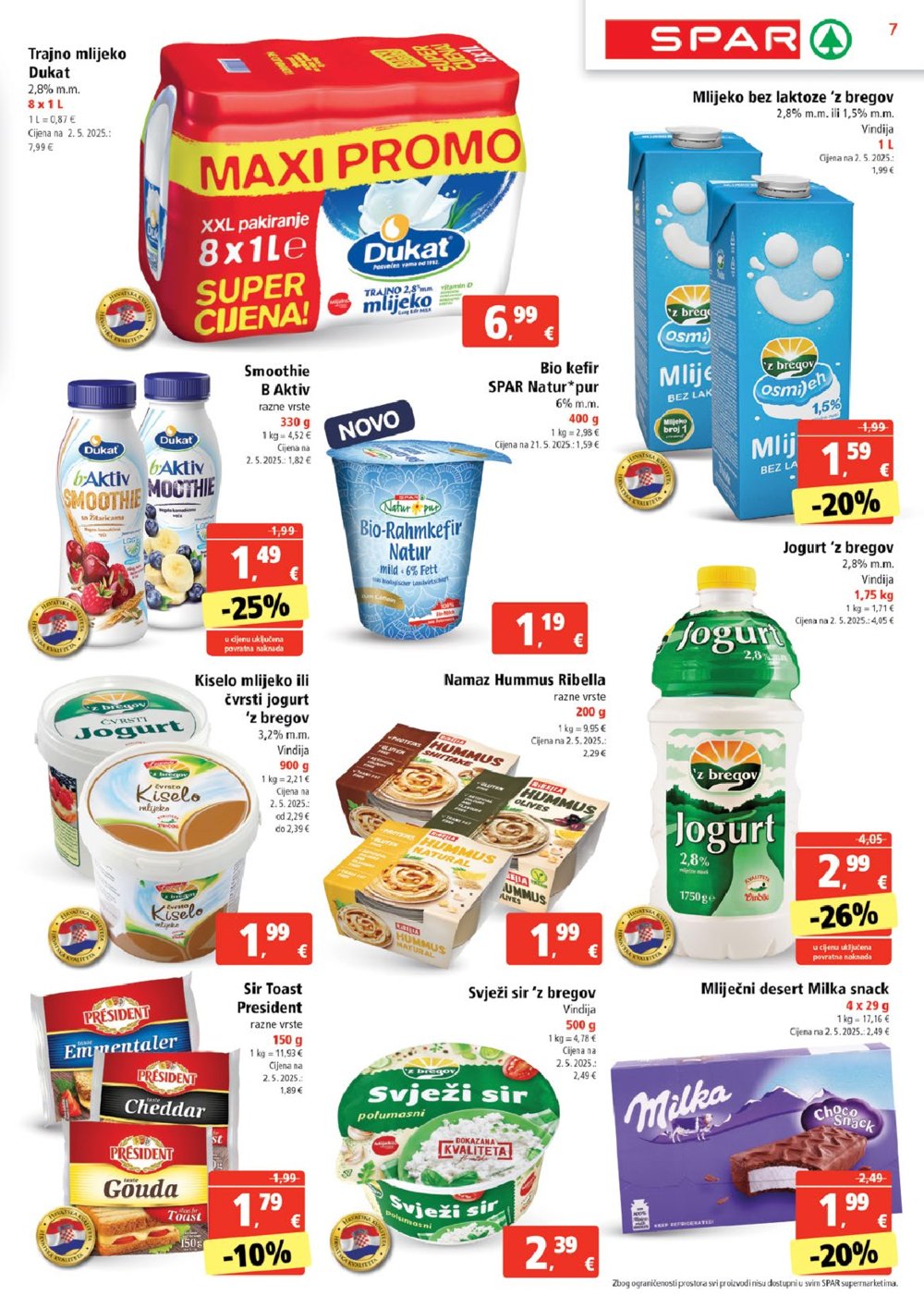 SPAR katalog Akcija 16.07. - 22.07.2025.