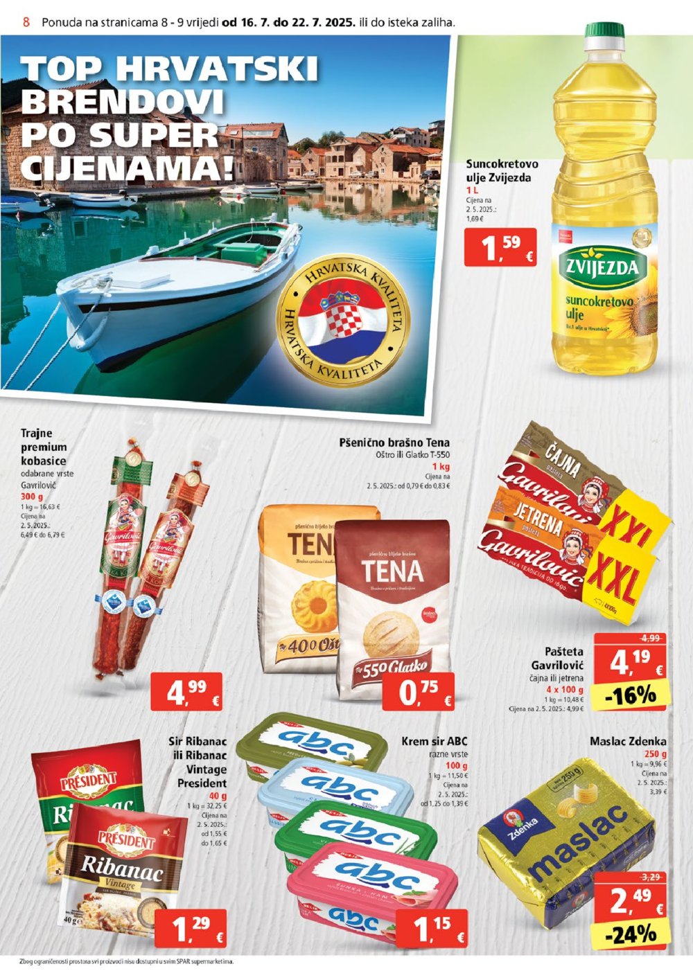 SPAR katalog Akcija 16.07. - 22.07.2025.