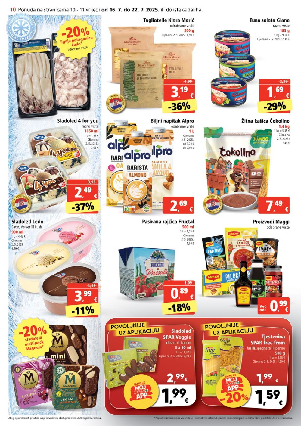 SPAR katalog Akcija 16.07. - 22.07.2025.