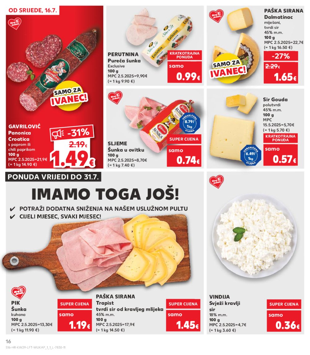 Kaufland katalog Akcija 16.07.-22.07.2025. Ivanec