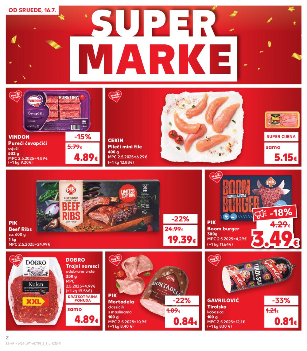 Kaufland katalog Akcija 16.07.-22.07.2025. Odabrane poslovnice