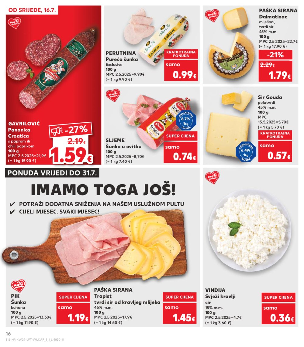 Kaufland katalog Akcija 16.07.-22.07.2025. Odabrane poslovnice