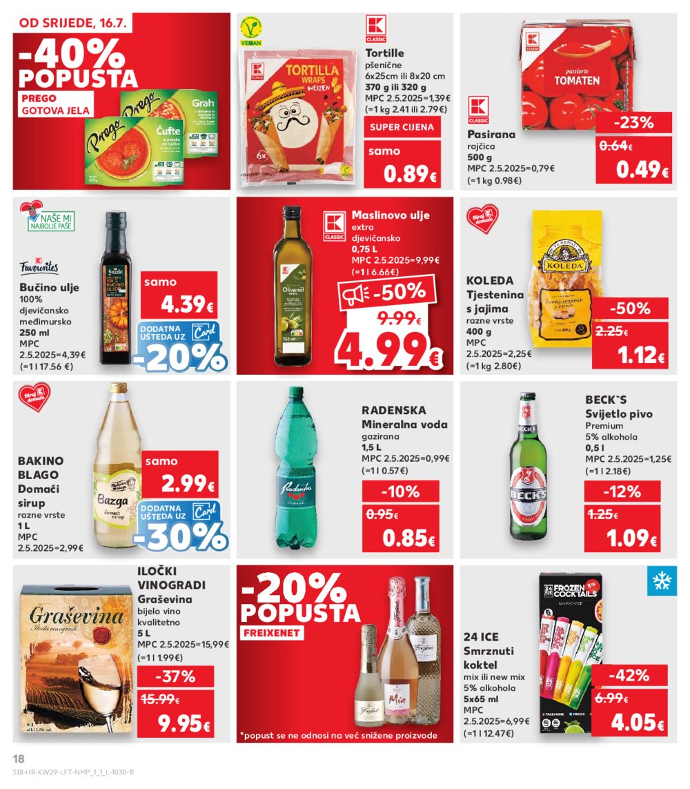 Kaufland katalog Akcija 16.07.-22.07.2025. Odabrane poslovnice