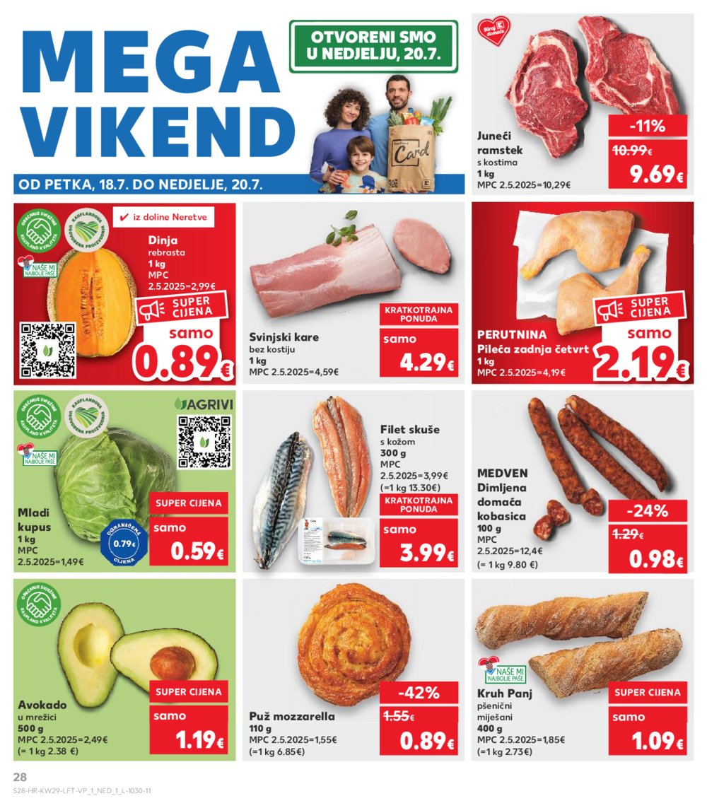 Kaufland katalog Akcija 16.07.-22.07.2025. Odabrane poslovnice