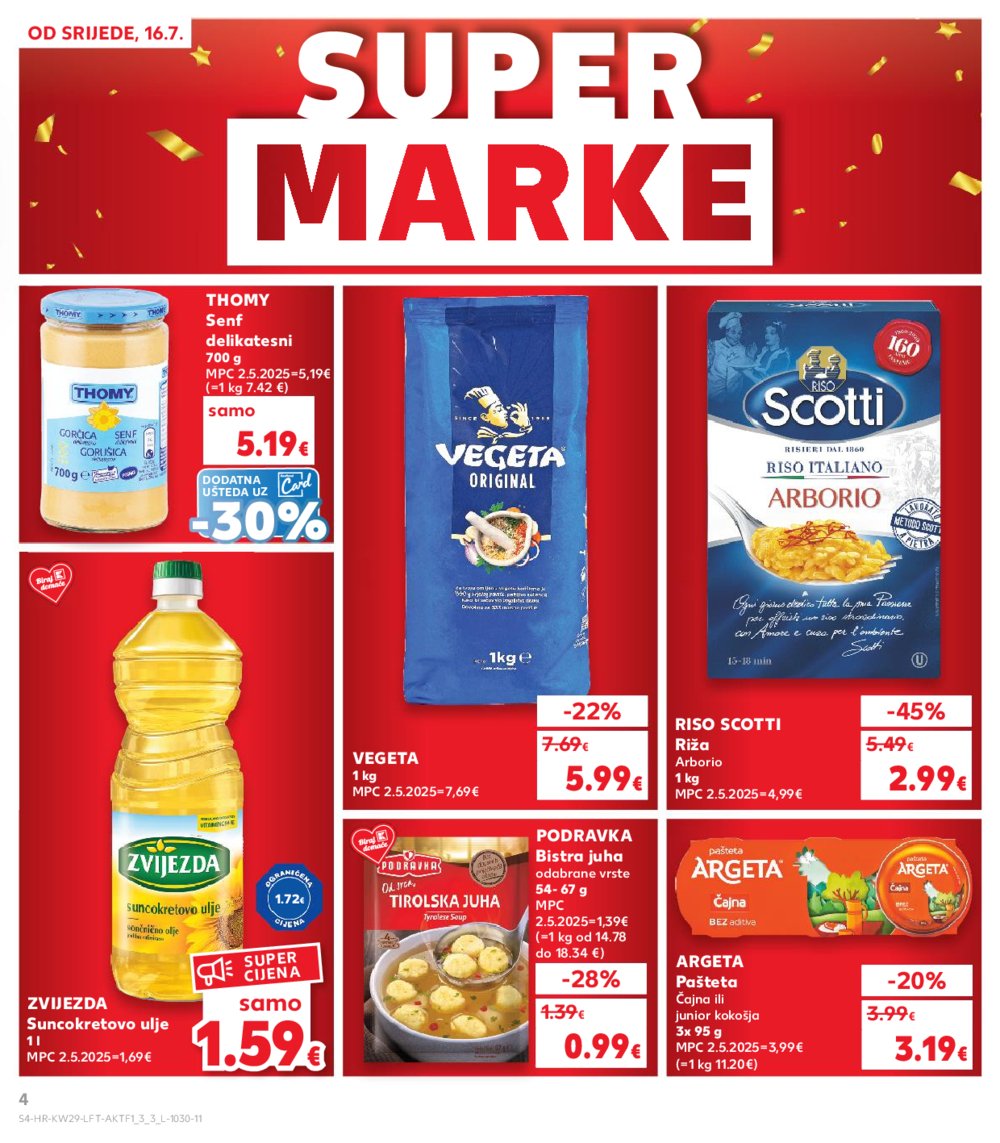 Kaufland katalog Akcija 16.07.-22.07.2025. Odabrane poslovnice