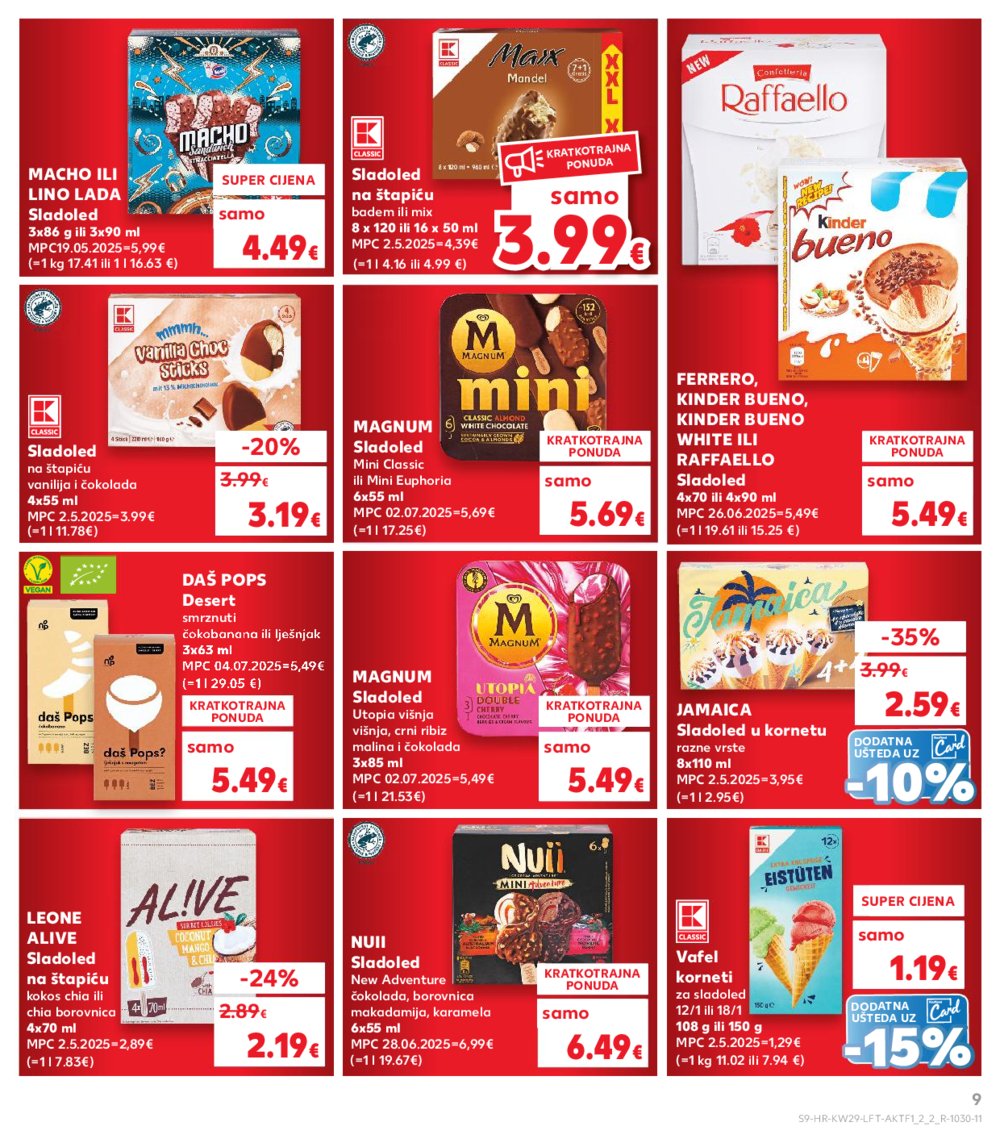 Kaufland katalog Akcija 16.07.-22.07.2025. Odabrane poslovnice
