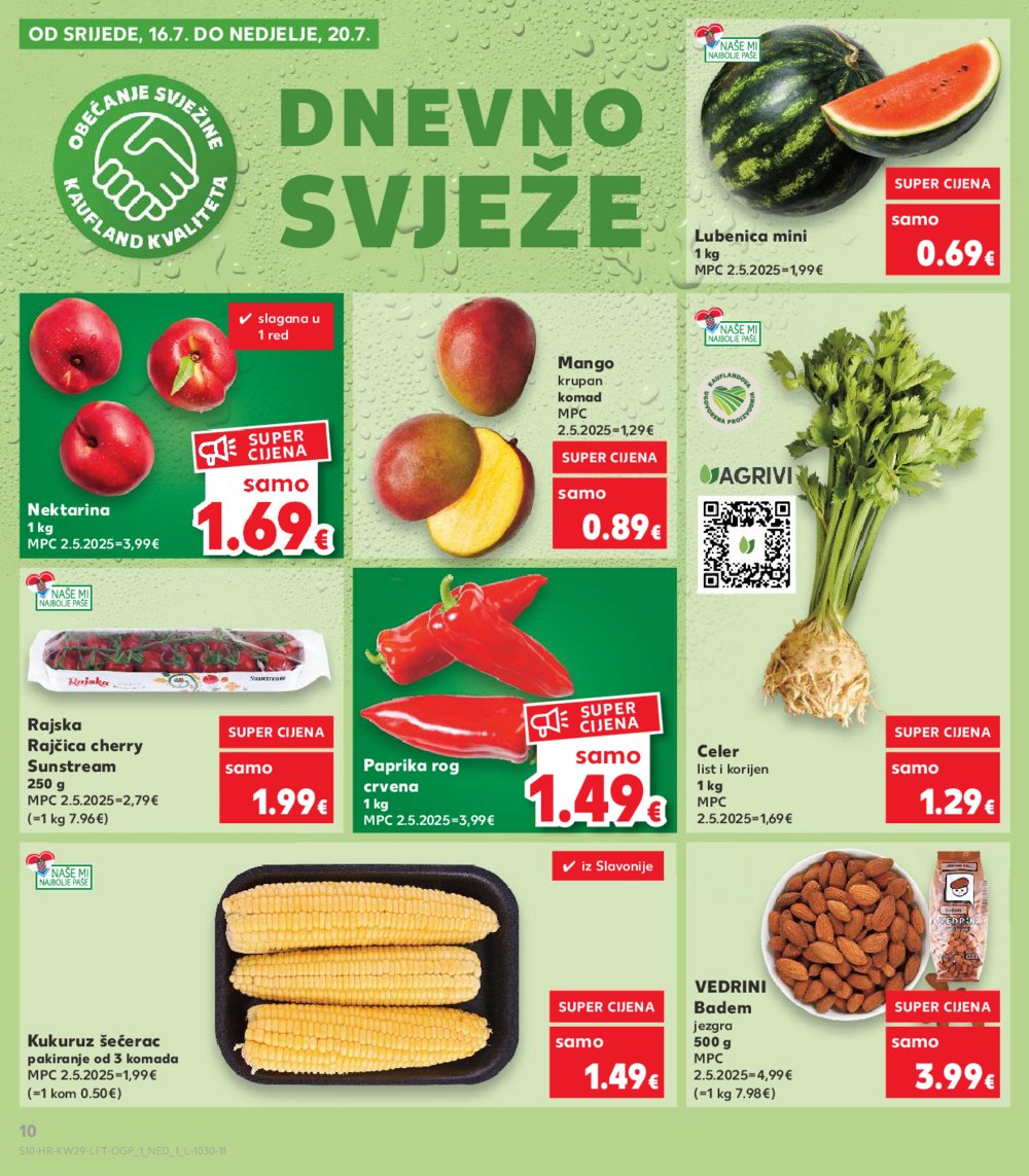 Kaufland katalog Akcija 16.07.-22.07.2025. Odabrane poslovnice