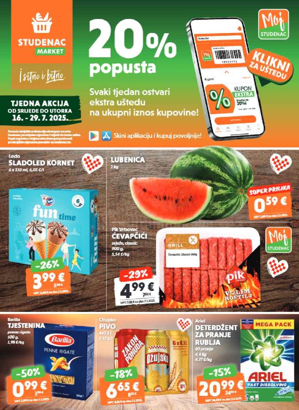 Studenac katalog Akcija 16.7.-29.7.2025.