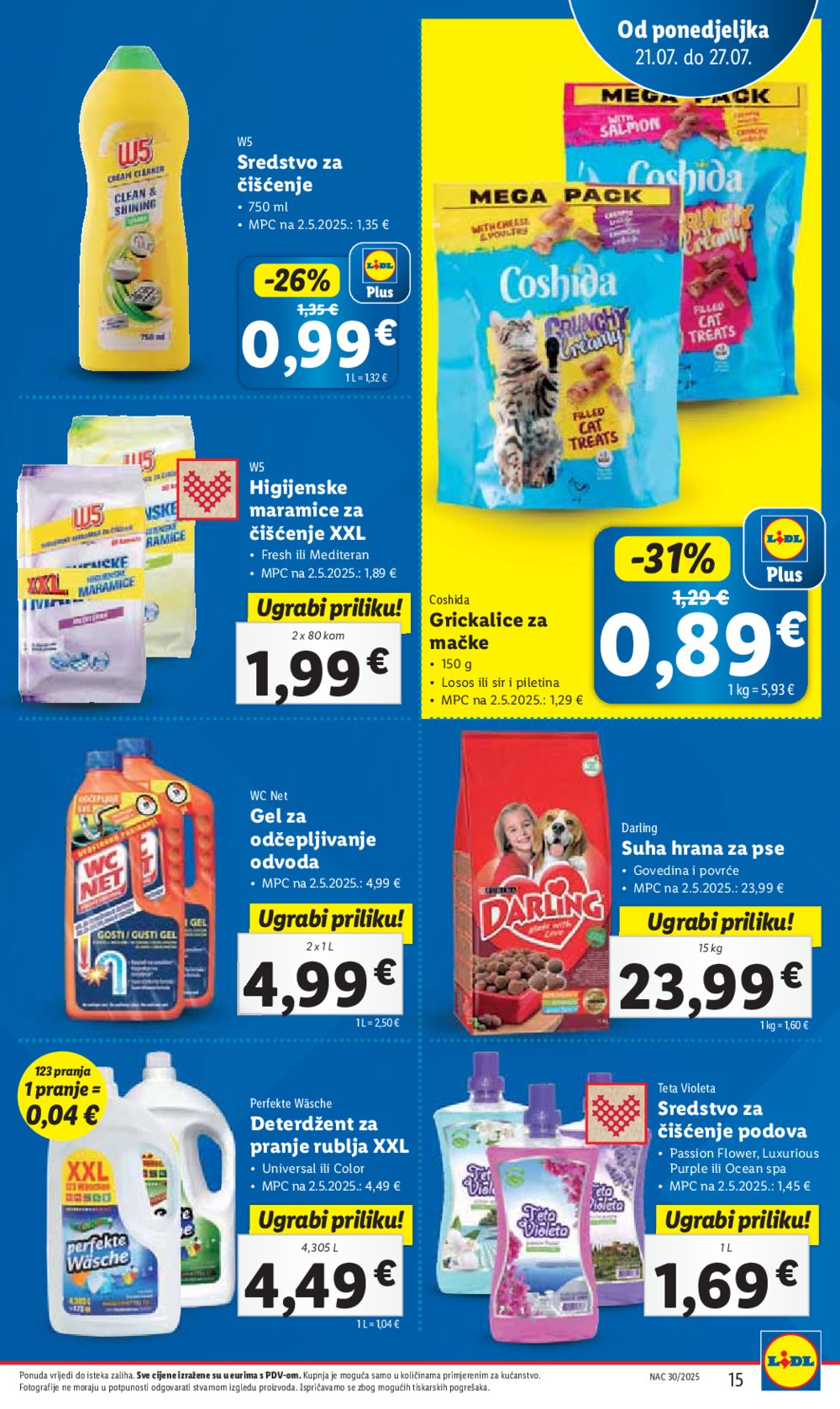 Lidl katalog Super ponuda od ponedjeljka 21.07.-27.07.2025.