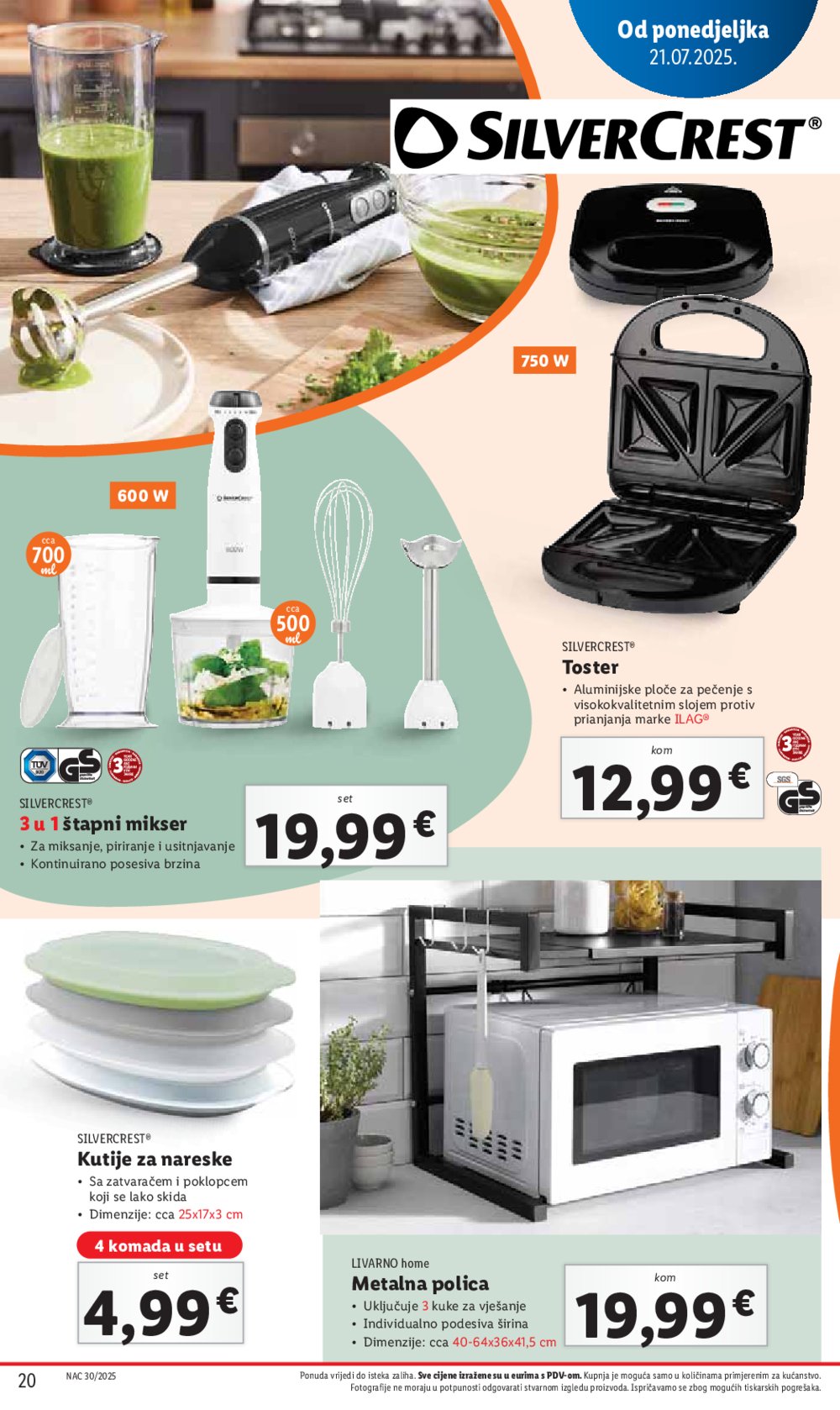 Lidl katalog Super ponuda od ponedjeljka 21.07.-27.07.2025.