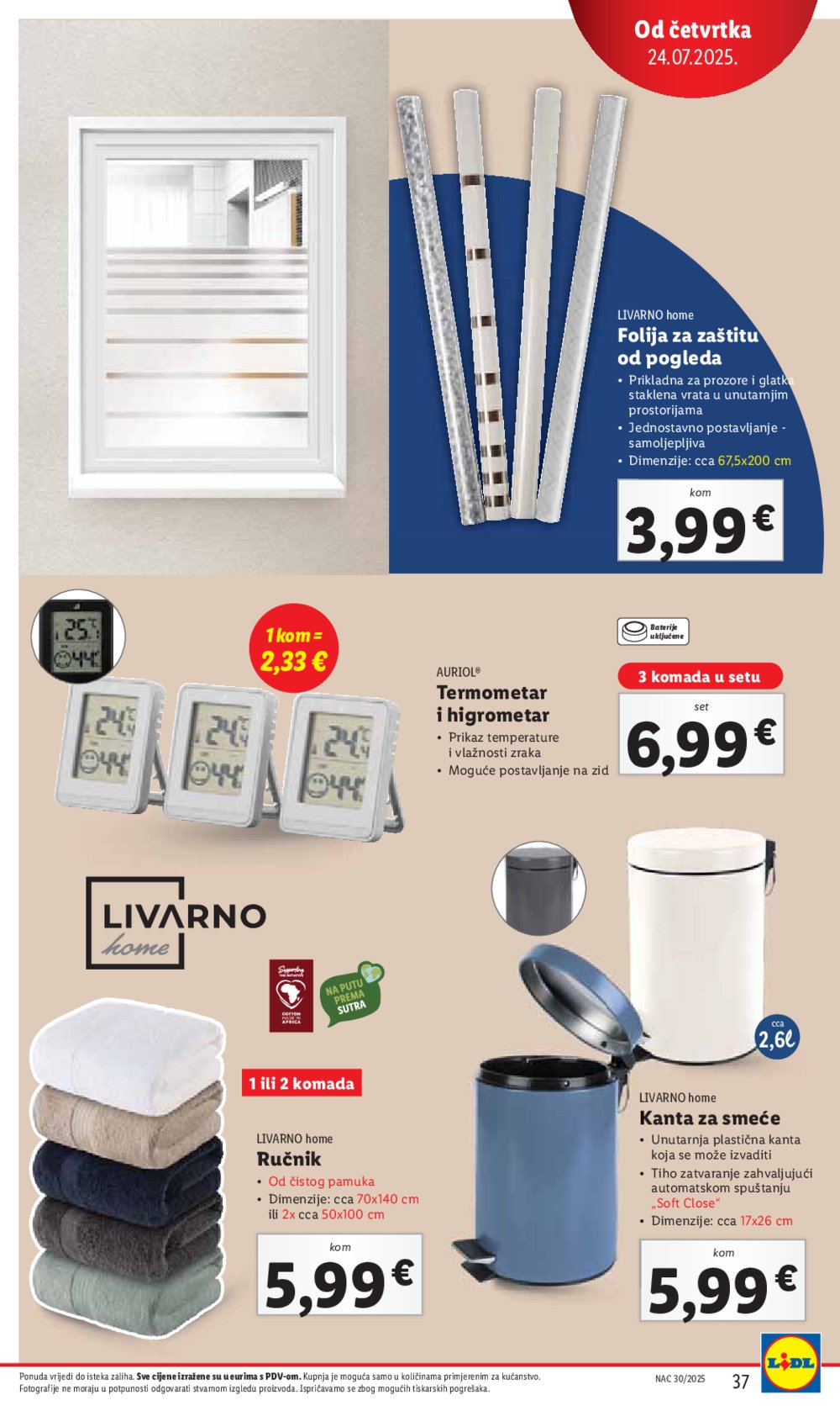 Lidl katalog Super ponuda od ponedjeljka 21.07.-27.07.2025.