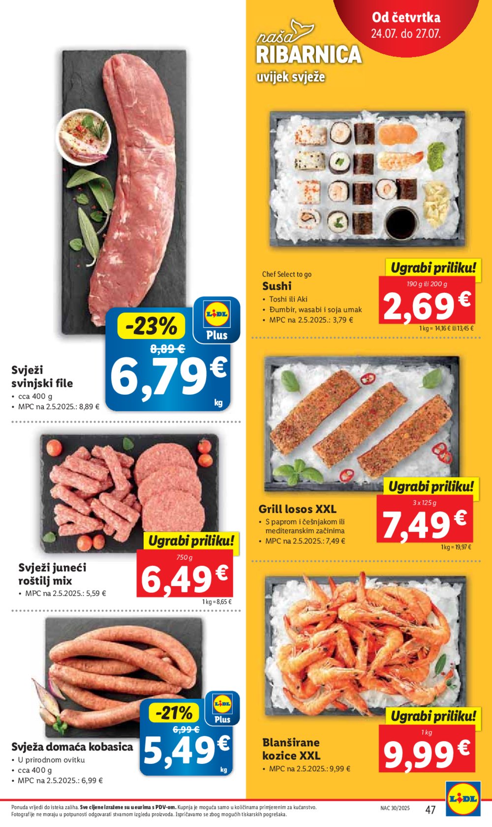 Lidl katalog Super ponuda od ponedjeljka 21.07.-27.07.2025.