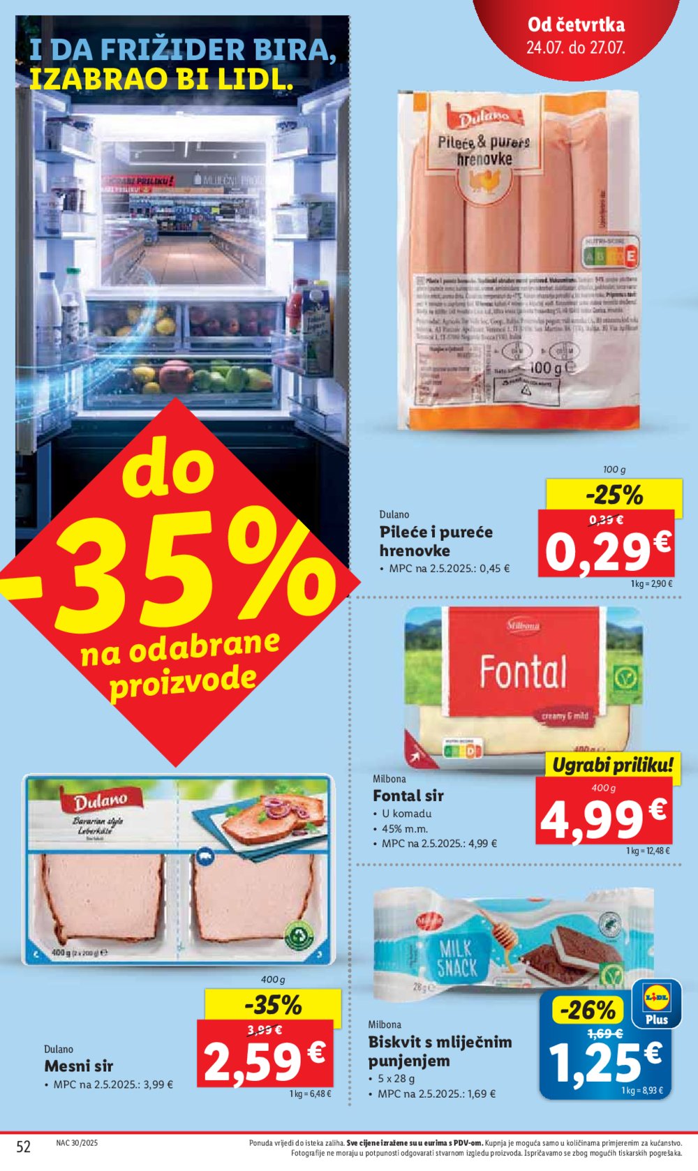 Lidl katalog Super ponuda od ponedjeljka 21.07.-27.07.2025.