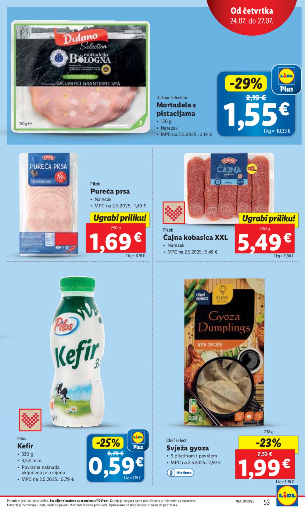 Lidl katalog Super ponuda od ponedjeljka 21.07.-27.07.2025.
