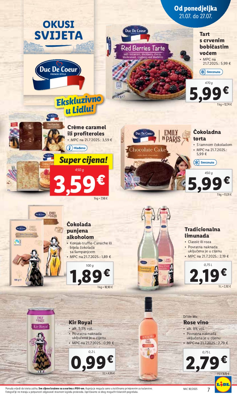 Lidl katalog Super ponuda od ponedjeljka 21.07.-27.07.2025.