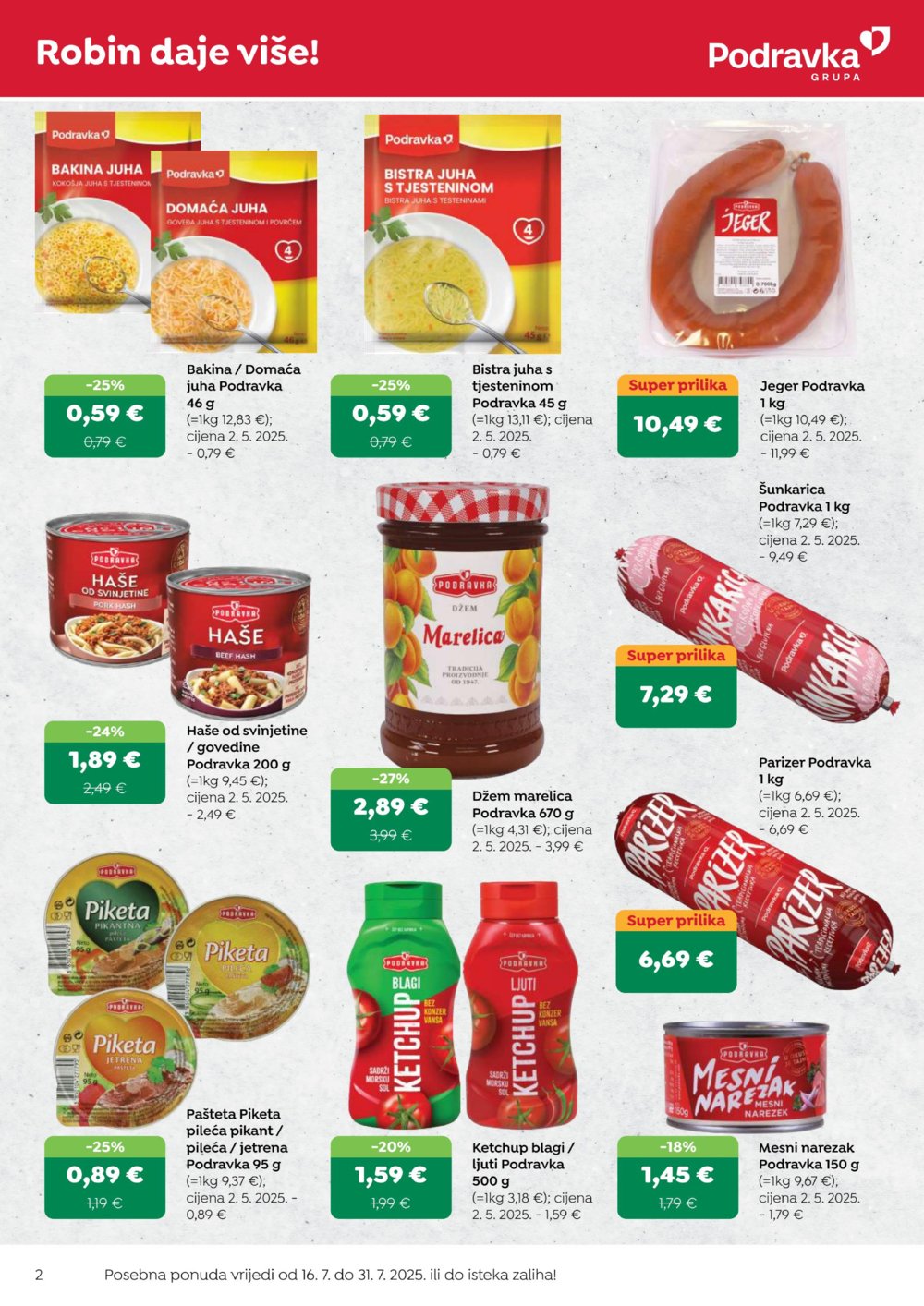 Robin katalog Akcija 16.07.-31.07.2025.