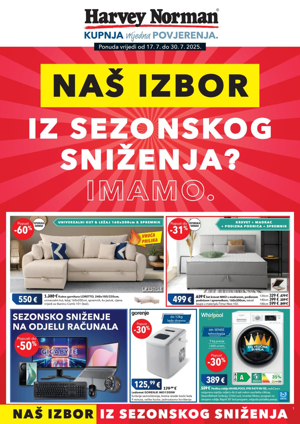 Harvey Norman katalog Akcija 17.07. - 30.07. 2025.