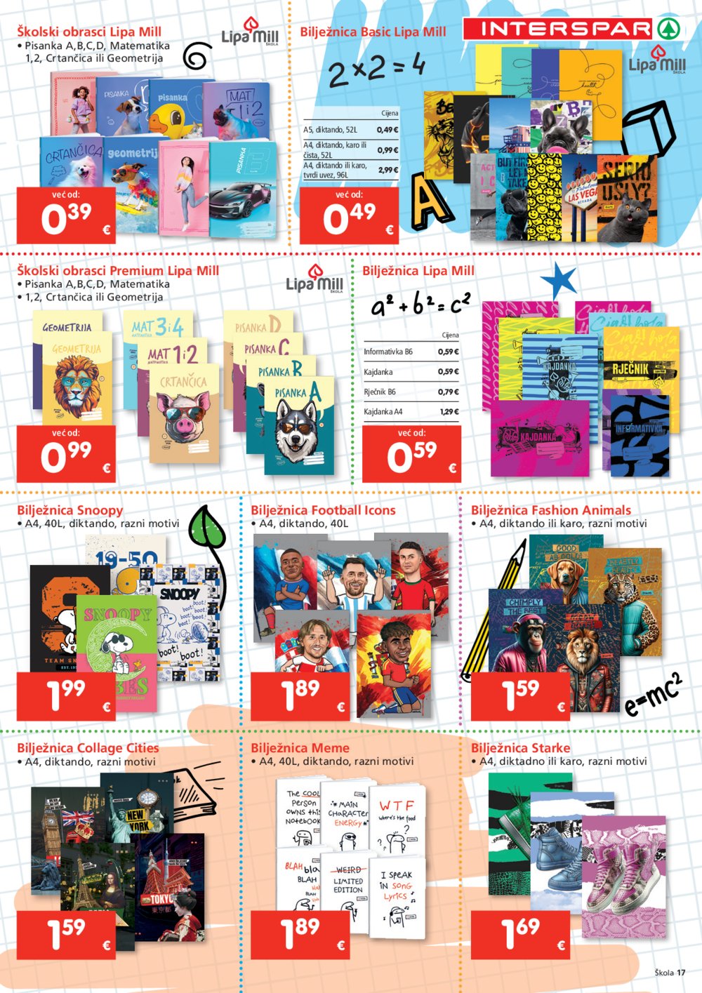 INTERSPAR katalog Škola 23. 07. - 16. 09. 2025.