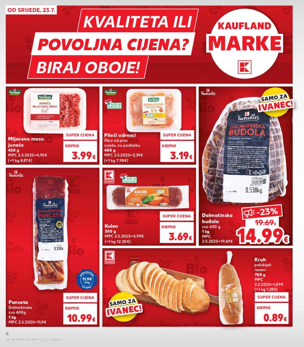Kaufland katalog Akcija 23.07.-29.07.2025. Ivanec