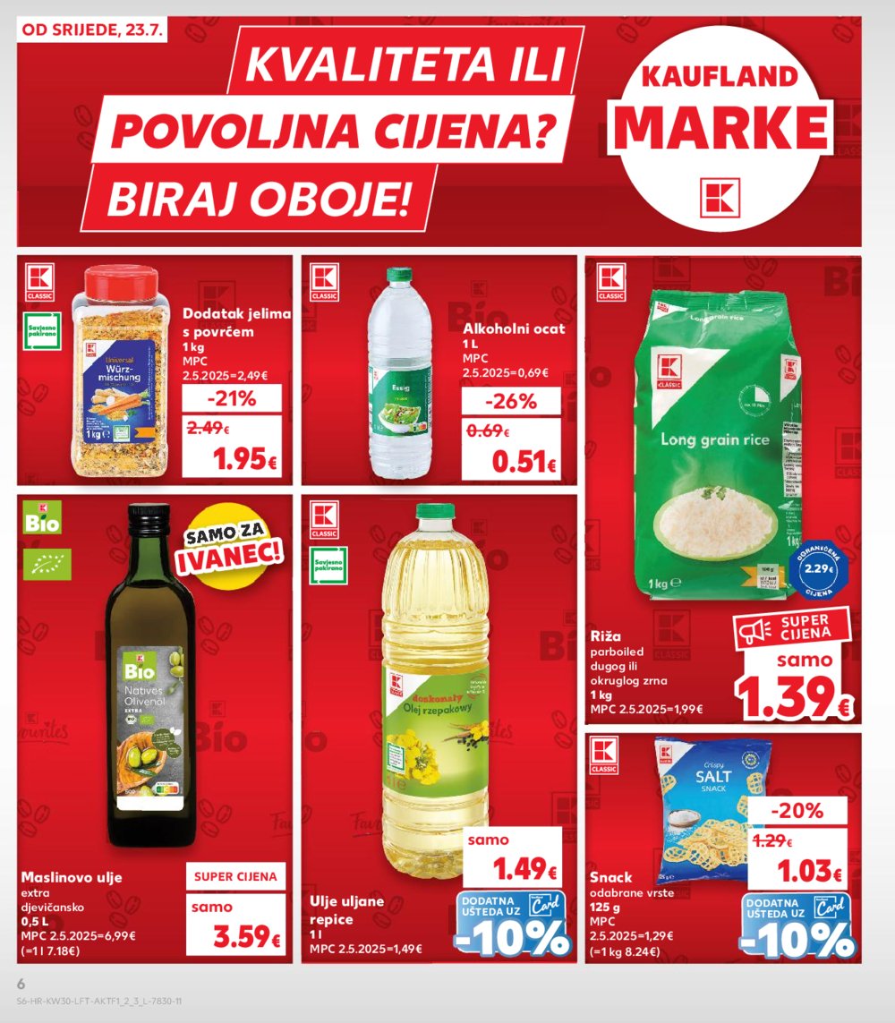 Kaufland katalog Akcija 23.07.-29.07.2025. Ivanec