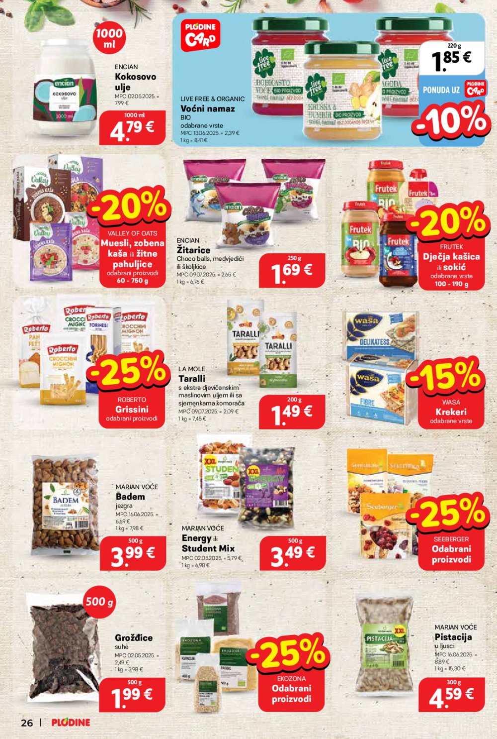 Plodine katalog Akcija 30.07. - 04.08.2025.