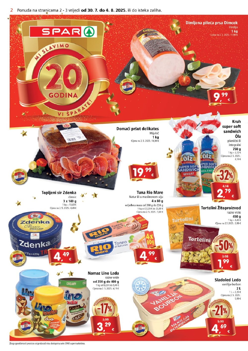 SPAR katalog Akcija 30.07. - 04.08.2025.