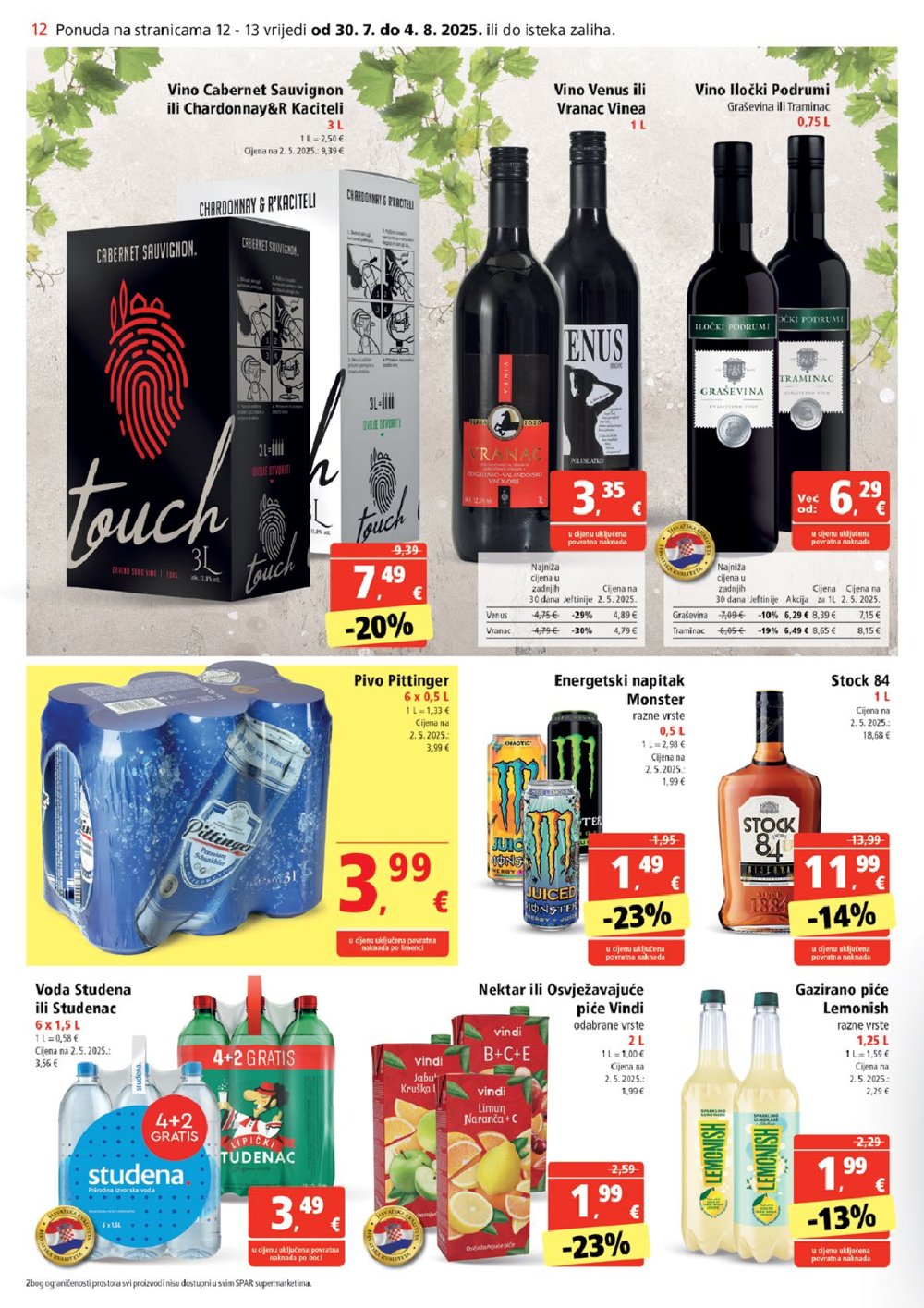 SPAR katalog Akcija 30.07. - 04.08.2025.
