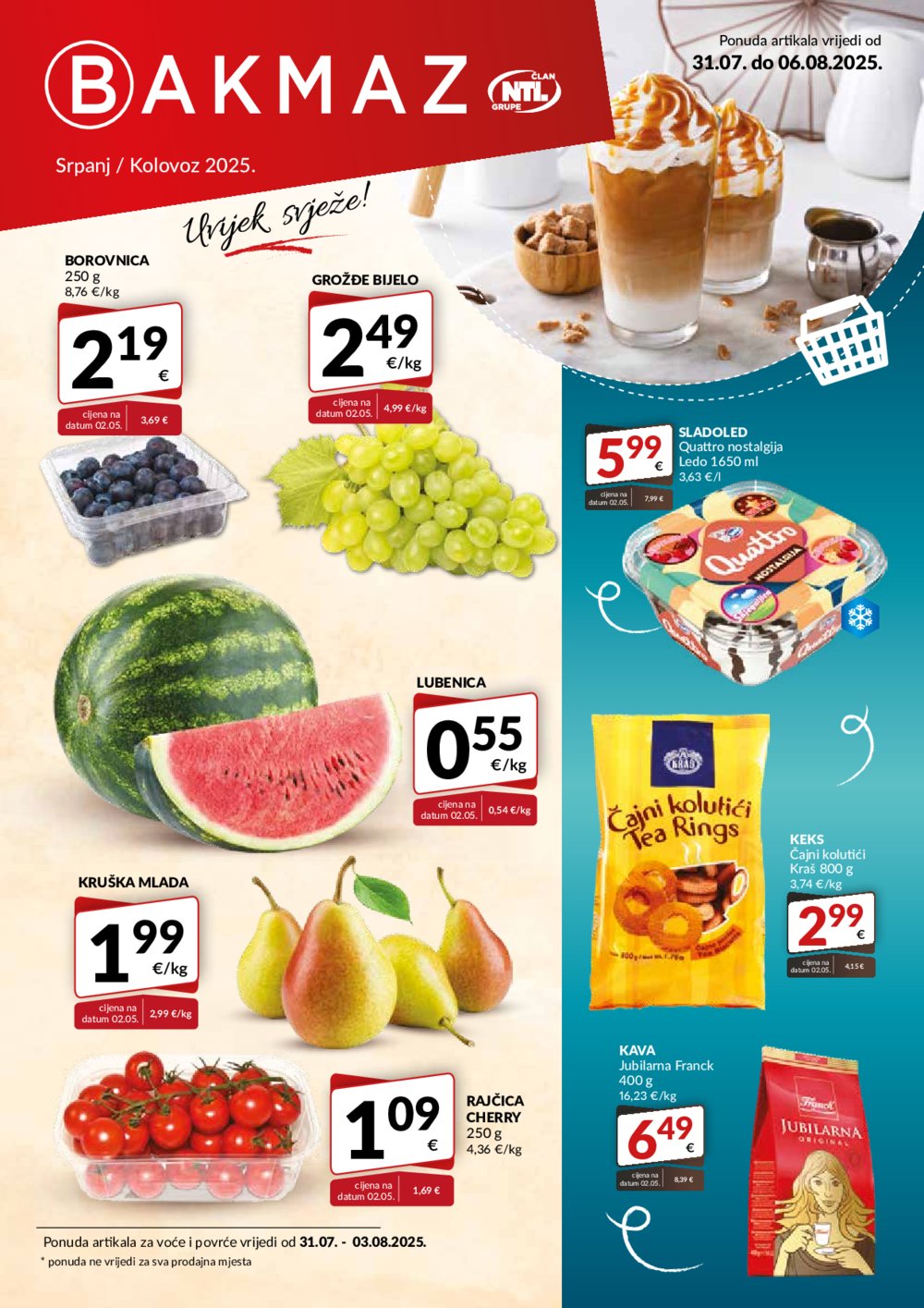 Bakmaz katalog Akcija 31.07. - 06.08. 2025.