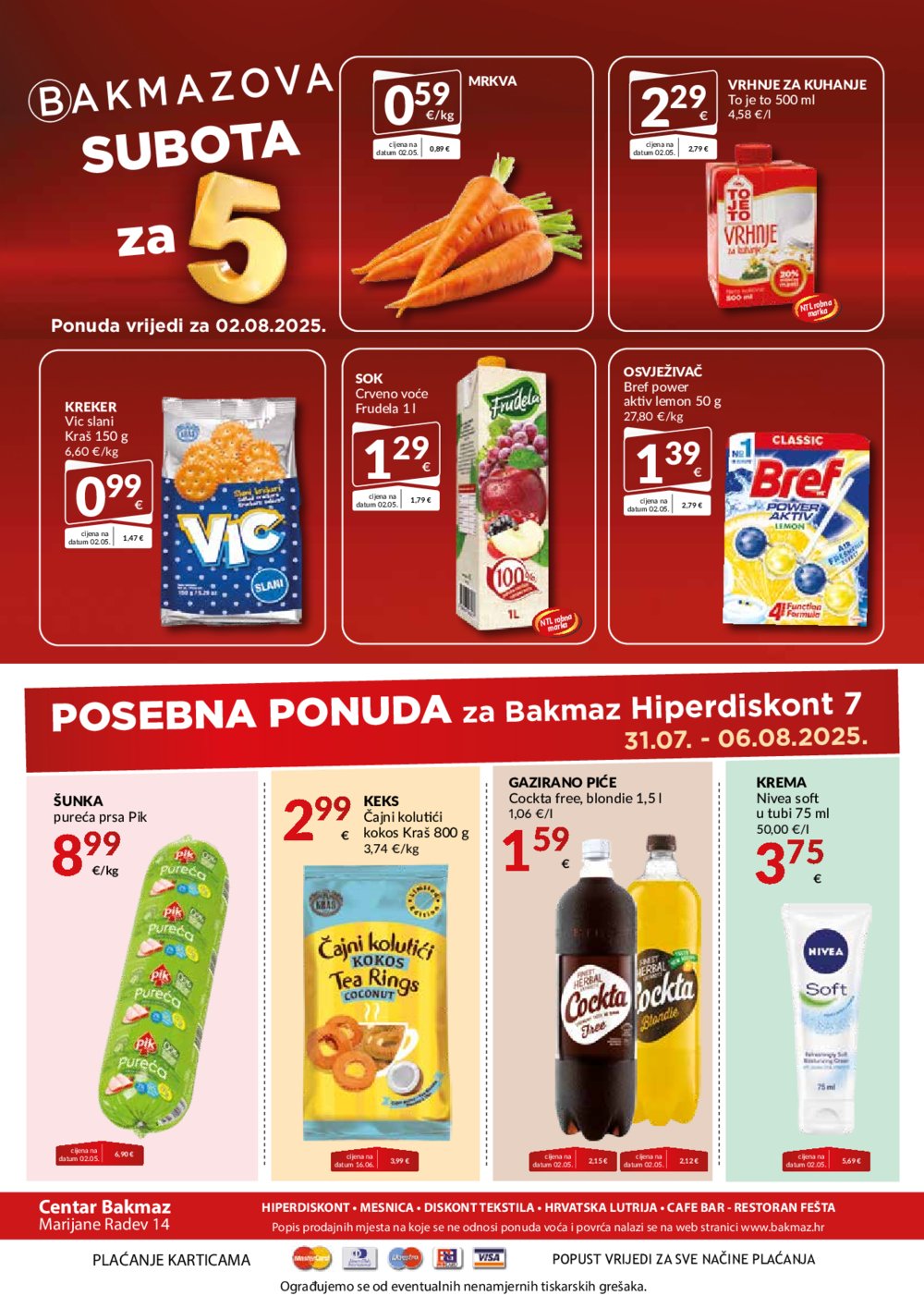 Bakmaz katalog Akcija 31.07. - 06.08. 2025.
