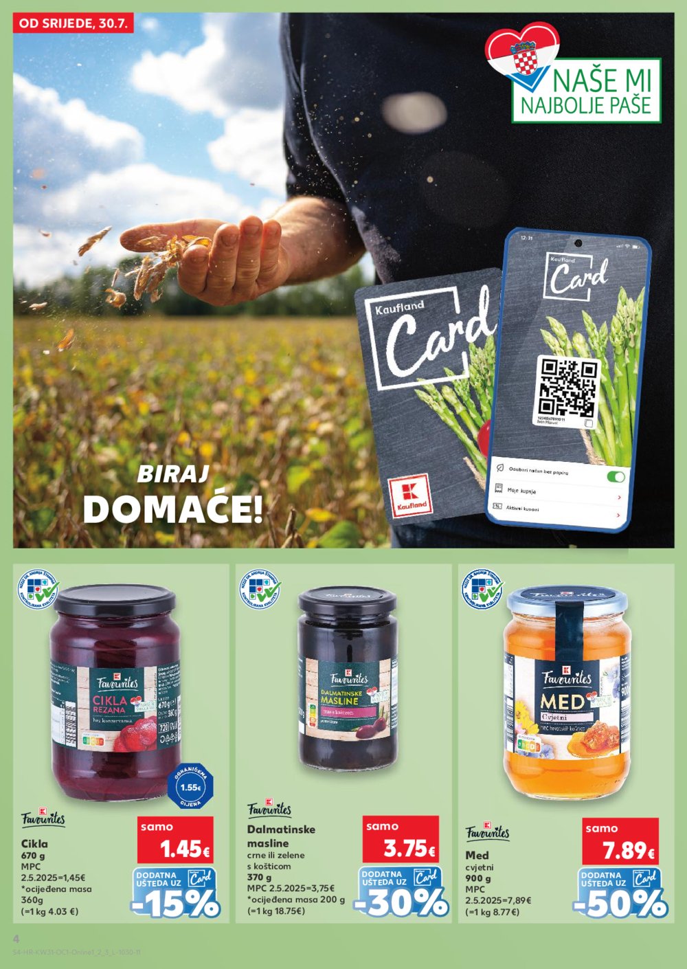Kaufland katalog Kaufland marke 30.07.-04.08.2025. Odabrane poslovnice