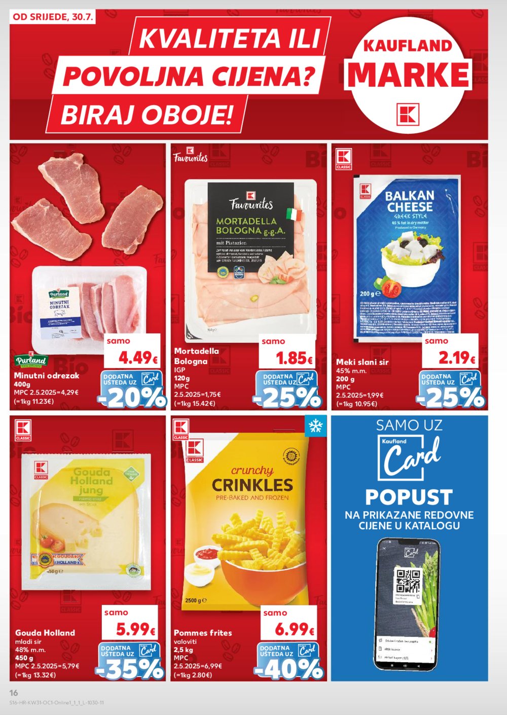 Kaufland katalog Kaufland marke 30.07.-04.08.2025. Odabrane poslovnice