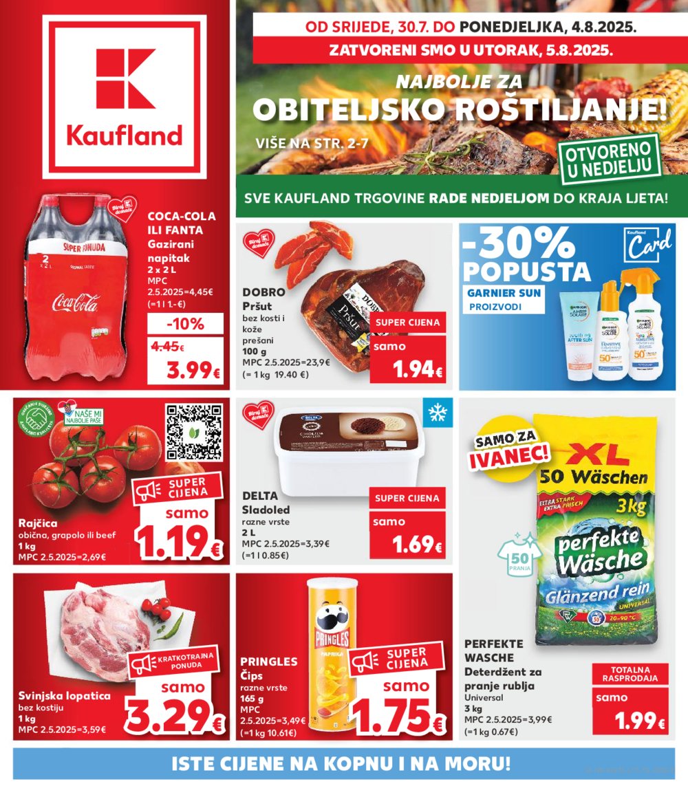 Kaufland katalog Prehrana 30.07.-04.08.2025. Ivanec