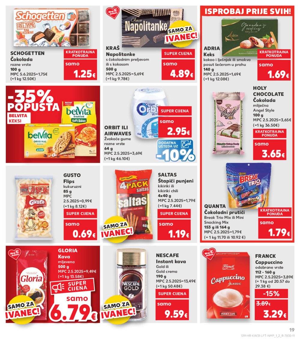 Kaufland katalog Prehrana 30.07.-04.08.2025. Ivanec
