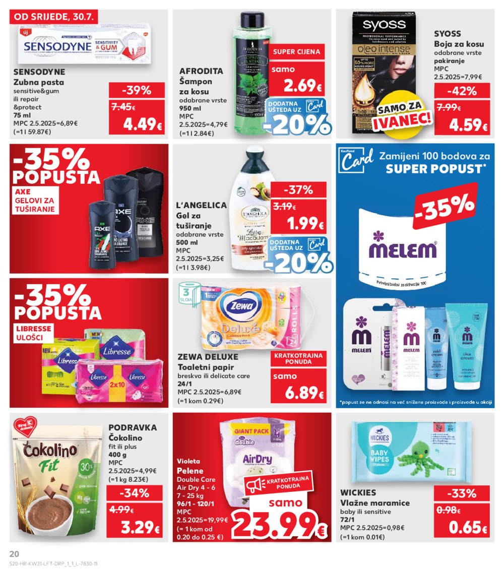 Kaufland katalog Prehrana 30.07.-04.08.2025. Ivanec