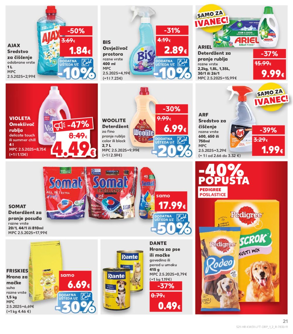 Kaufland katalog Prehrana 30.07.-04.08.2025. Ivanec