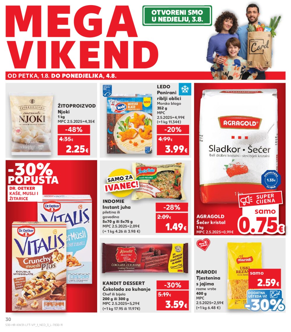 Kaufland katalog Prehrana 30.07.-04.08.2025. Ivanec