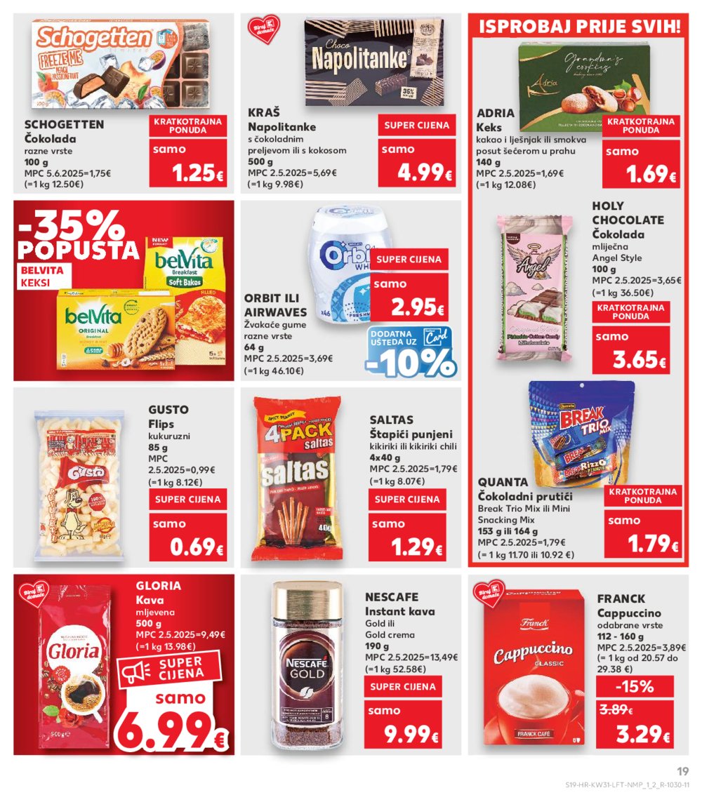 Kaufland katalog Prehrana 30.07.-04.08.2025. Odabrane poslovnice