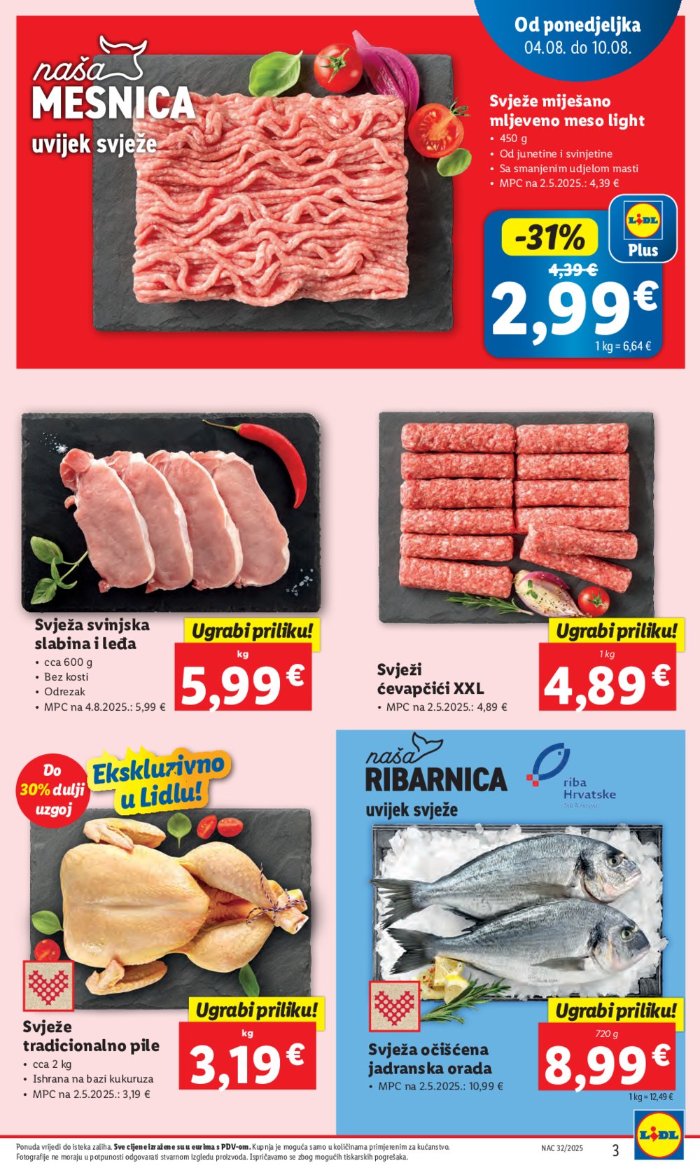 Lidl katalog Super ponuda od ponedjeljka 04.08. - 10.08.2025.