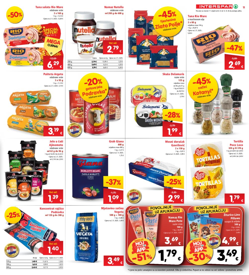 INTERSPAR katalog akcija 06.08.-12.08.2025.