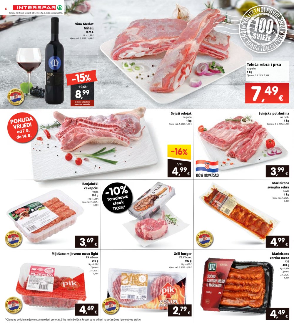 INTERSPAR katalog akcija 06.08.-12.08.2025.
