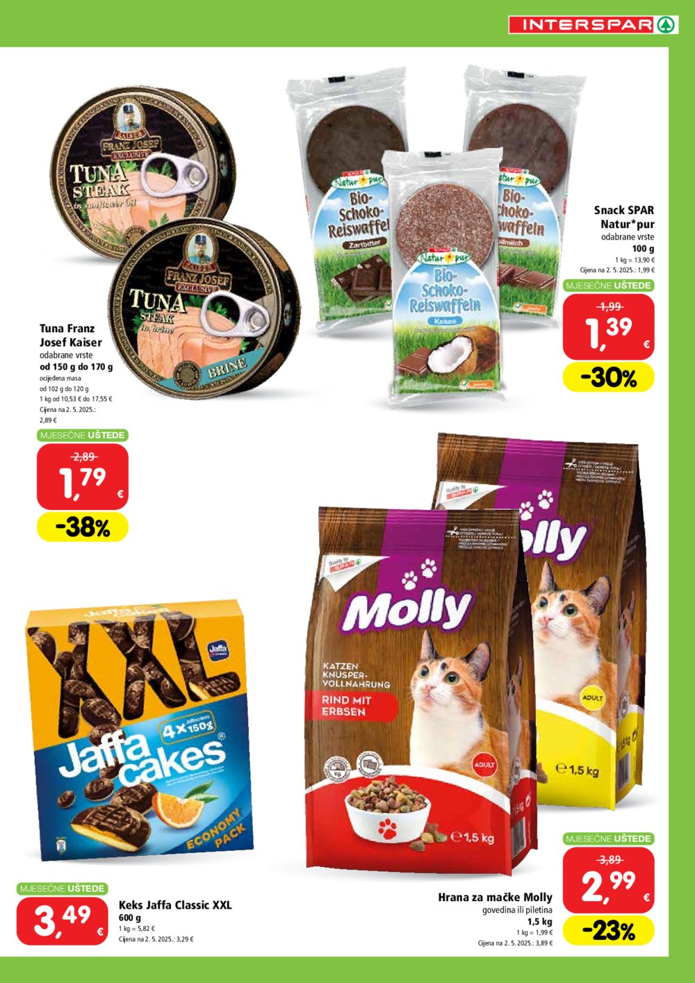 Interspar mjesečne uštede katalog akcija 06.08.-02.09.2025.