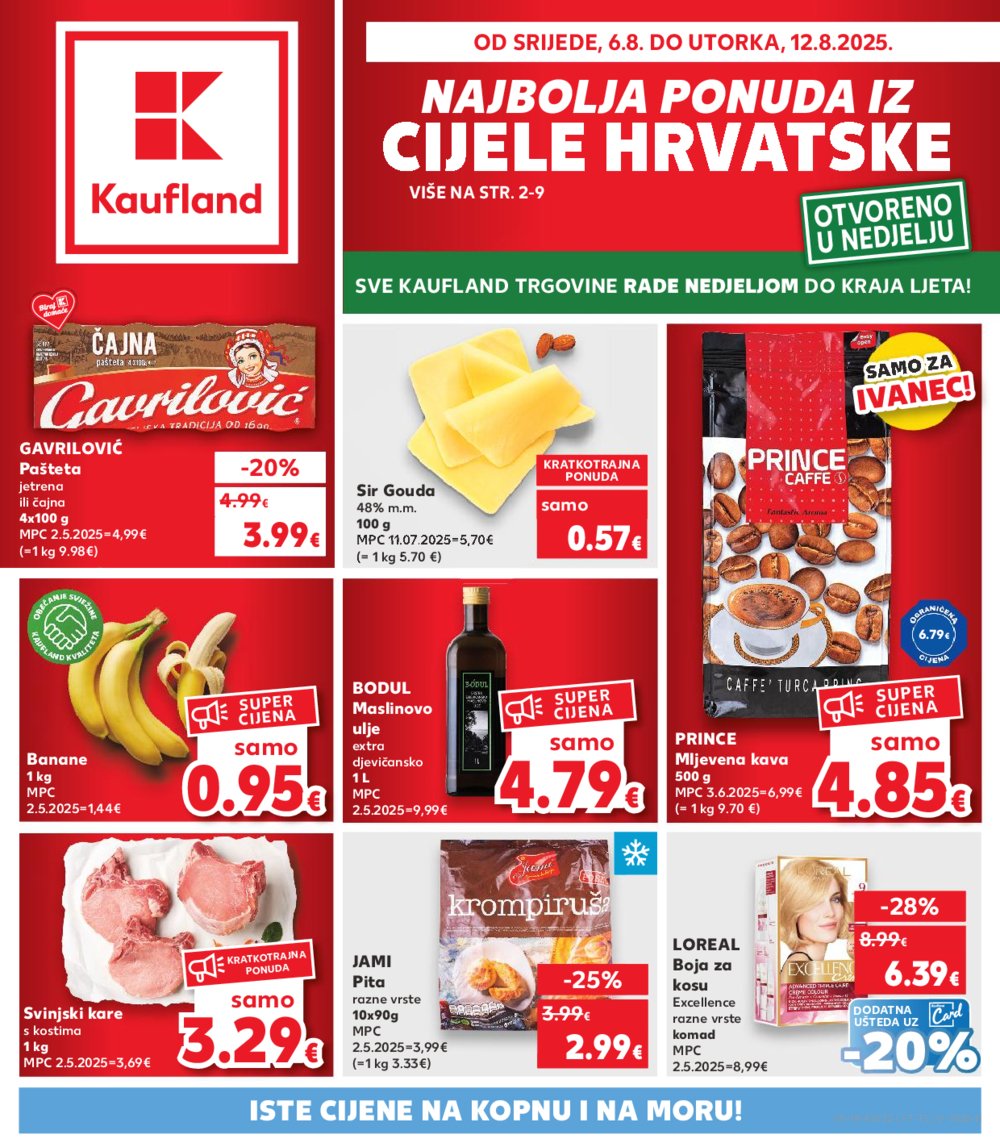 Kaufland katalog Akcija 06.08.-12.08.2025. Ivanec