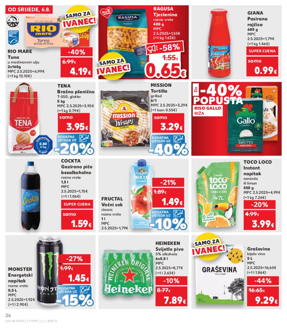 Kaufland katalog Akcija 06.08.-12.08.2025. Ivanec