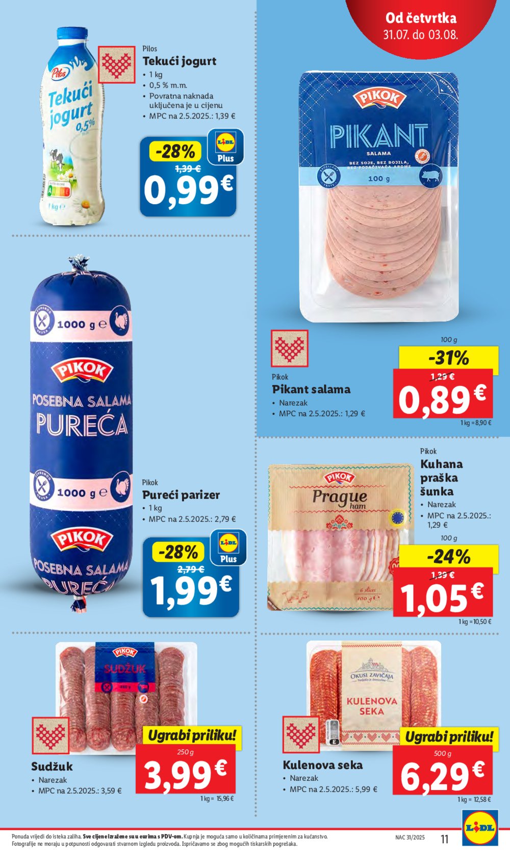 Lidl katalog Super ponuda od četvrtka 31.07. - 03.08.2025.