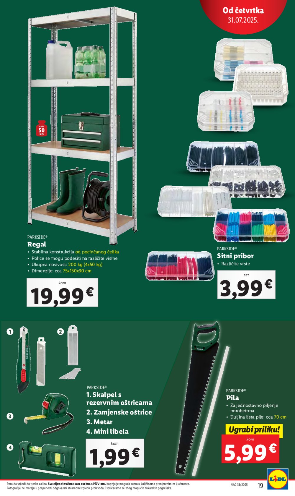 Lidl katalog Super ponuda od četvrtka 31.07. - 03.08.2025.