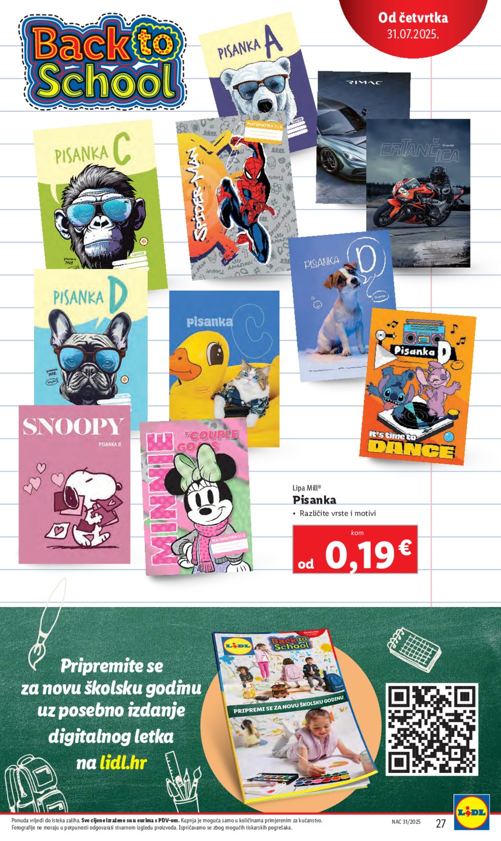 Lidl katalog Super ponuda od četvrtka 31.07. - 03.08.2025.